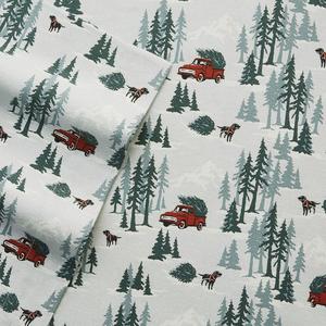 Комплект фланелевых простыней Eddie Bauer, зеленый