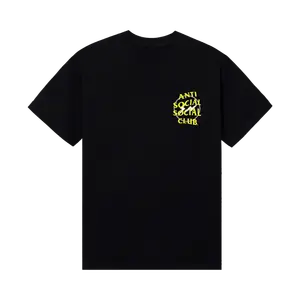 Футболка Anti Social Social Club x Fragment Design Half Tone Logo 'Black/Yellow', черный