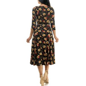 Женское платье миди с лоскутным принтом Nina Leonard Nina Leonard