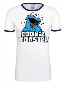 Футболка Cookie Monster белого и темно-синего цветов Logoshirt