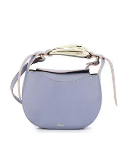 Маленькая кожаная сумка-кошелек Small Kiss Pre-Owned Chloe, синий