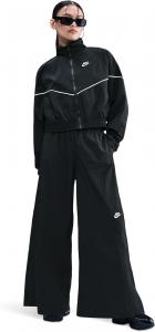 Женские спортивные брюки широкого кроя из ткани Nike, Black/Black/Sail