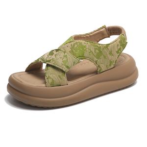 KLAOSD Пляжные сандалии женские черные, зеленые, бело-зеленые, цвет Green