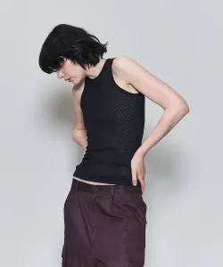 Топ из хлопковой сетки 6(Roku), цвет Black