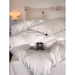 LUOLAI HOME Комплект постельного белья 4 предмета, простыня, размер 180 см, пододеяльник 200x230 см