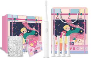 Электрическая зубная щетка T100, звуковые вибрации, импортные тонкие мягкие щетинки, умная зарядка, водонепроницаемость IPX7 Xiaomi, белый