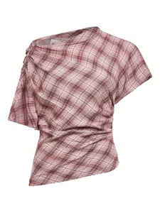 Блузка с асимметричными плиссировками Marant Étoile, бежевый