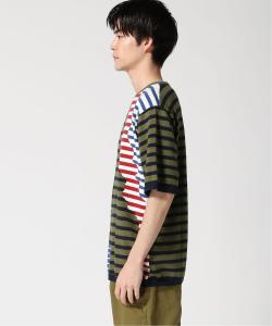 Асимметричная полосатая футболка