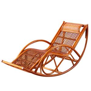 Кресло-качалка из натурального ротанга премиум-класса с подголовником