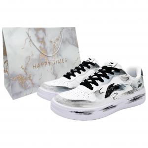 LINING Мужские низкие кеды slip resistant abrasion resistant черный белый