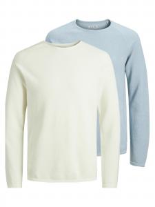 JACK & JONES Свитер 'Hill' в крапчатом бежевом