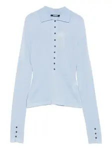 Поло из мериносовой шерсти JACQUEMUS, синий