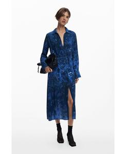 Женское платье-рубашка с узором пейсли Desigual, Dark blue