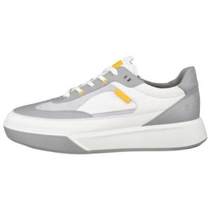 Антискользящие износостойкие мужские повседневные кроссовки низкие серые Ecco, серо-белый