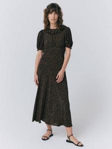 Платье matilda с цветочными рюшами на шее Ghost, черный/разноцветный