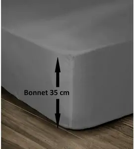 Простыня Lovely Home, серая/темно-серая, двуспальная, 140 х 190 см LOVELY HOME