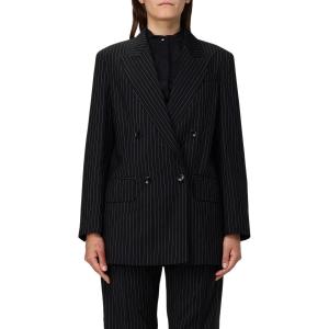 Max Mara Mattia двубортный блазер в полоску MaxMara, черный