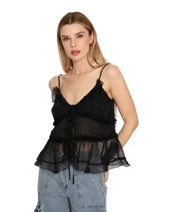 Женская шифоновая майка Heart Of Glass Belle & Bloom, черный