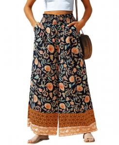 Женские брюки Spin Me Around с цветочным принтом Cupshe, Black