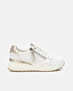 Женские кожаные кроссовки на молнии Carmela, белый