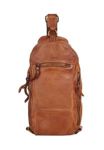 Сумка-кроссовер, натуральная кожа, сделано в Италии X-Zone, цвет Cognac