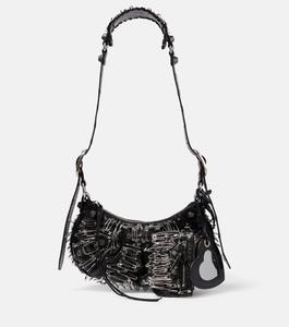 Кожаная сумка через плечо Le Cagole XS Balenciaga, черный