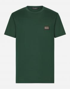 Хлопковая футболка с фирменной биркой Dolce & Gabbana, мультиколор