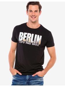 Футболка с надписью Берлин черного цвета Cipo & Baxx