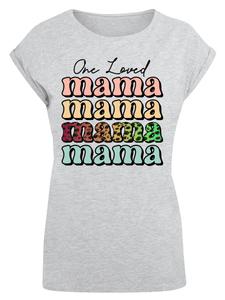 Рубашка F4NT4STIC Mothers Day Mama Typography Leopard Print Pastel, серый
