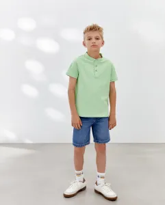 Бермуды джинсовые с цветными блоками для мальчика Kids El Corte Inglés, бледно-голубой