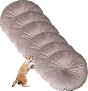 VRTTLKKFE Декоративная подушка бархатная плиссированная круглая в виде тыквы