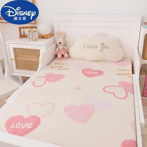 Disney Простыня на резинке для детской кровати 100х200 см, хлопок, цвет Cream Heart - Pink, для матраса толщиной 3-9 см
