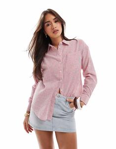 Brave Soul - хлопковая рубашка в красную полоску