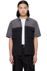 Черная и серая рубашка Garment Dye sacai