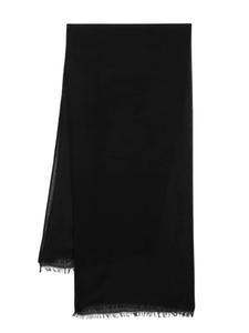 Brunello Cucinelli шарф из смесового кашемира с бахромой, черный