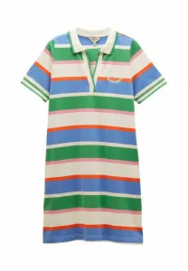 Платье-Джерси evie с коротким рукавом и воротником стандартного кроя Joules, Multi Striped