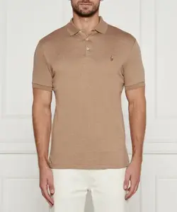 Футболка поло Slim fit Polo Ralph Lauren, бежевый