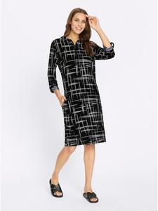 Платье с принтом в черно-белом цвете WITT WEIDEN