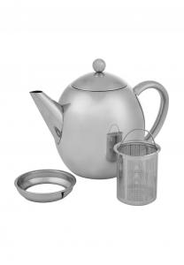 Чайник Leopold London Teekanne с фильтром, 1200 мл, серебристый