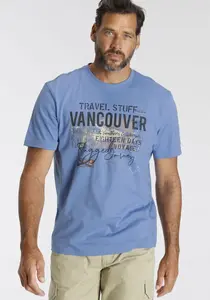 Мужская футболка World с принтом на груди Man'S World, синий