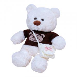 Свитшот рюкзак с дизайном медведя плюшевая кукла высота 30см Tak Bebe, бежевый