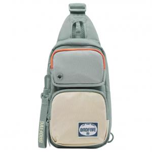 LINING Полиэстеровая сумка через плечо BadFive, слинг-бэг унисекс pale green, xuan paper и white