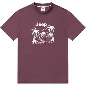Футболка Unisex Crew Neck Moderate Straight Fit Jeep, brick красный