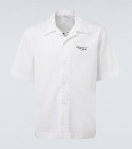 Хлопковая поплиновая блузка в стиле боулинг Givenchy, White