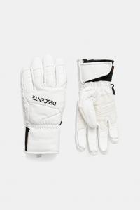 Кожаные лыжные перчатки Descente, белый