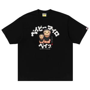 Футболка BAPE Baby Milo College Relaxed Fit Tee, Black