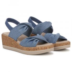 Туфли-сандалии на танкетке с ремешком Riley Bzees For Lifestride, elemental blue linen fabric