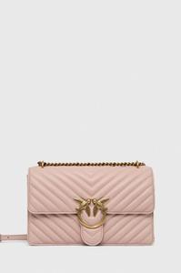 Кожаная сумочка Pinko, розовый