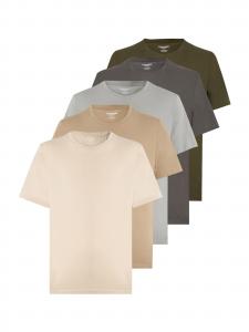 JACK & JONES Футболка в бежевом, песочном, сером, светло-сером, хаки