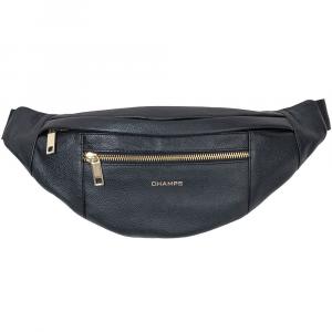 Кожаная поясная сумка из коллекции Champs Gala, черный